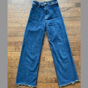 Wide Leg Blue Jeans